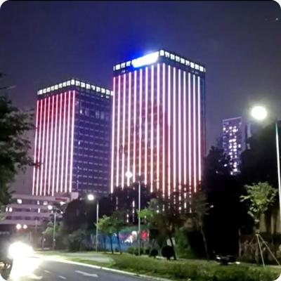 Chine contrôle couleur RVB imperméable à l'eau ip68 bâtiment LED rideau extérieur LED Pixel lumière à vendre