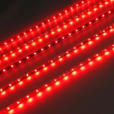 China Outdoor 360 degree glow LED Meteor Tube Fairy String Lights 3D corrugated pipe for sale