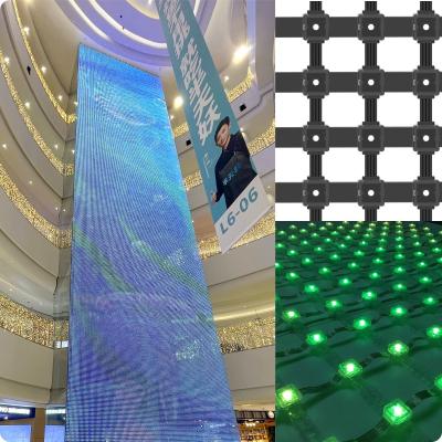 China Large Commercial LED Pixel Screen Building Display Mesh Curtain for Media Facade for sale