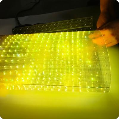 China Media Facade Rgb Led Mesh Screen Foldable Intelligent Interactive Light Display for sale