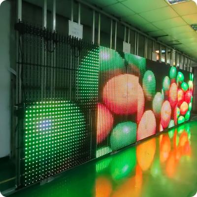 Cina 3D LED schermo trasparente a colori completi 8mm IP54 per la pubblicità di shopping in vendita