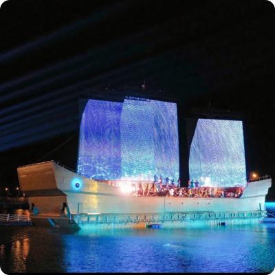 China Custom RGB Outdoor Indoor Led Square Mesh Screen Waterproof for sale