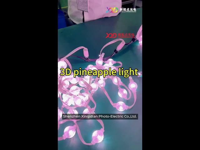 crystal 3d pixel led fireworks outdoor decorative light string with pvc material
