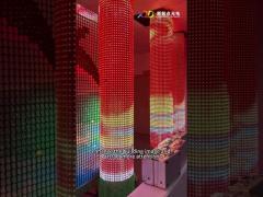 curtain wall t20 p80-2 led mesh screen intelligent control skylight lighting