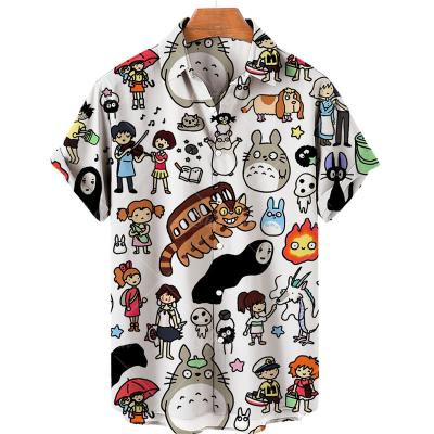 China Anti-pilling 2024 New Hawaiian Christmas Shirt Fashion Loose Beach Summer Printed Short-Sleeved Shirt Men's 3D Printed Shirt for sale