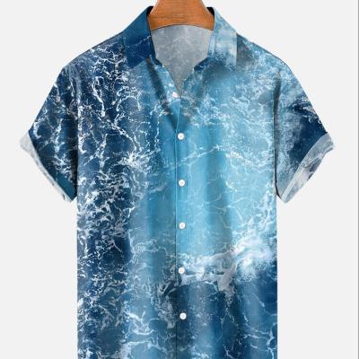 China Anti-pilling 2024 New Hawaiian Christmas Shirt Fashion Loose Beach Summer Printed Short-Sleeved Shirt Men's 3D Printed Shirt for sale