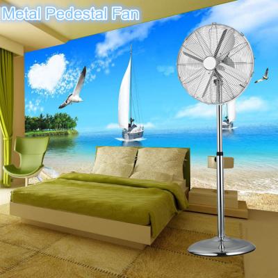 China Antique Metal 4 Blade Pedestal Fan for sale