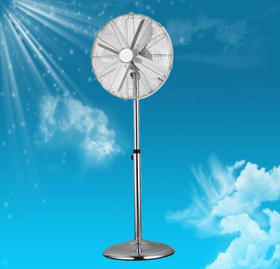 China Hot Antique Metal Air Cooling 16 Inch Chrome 4 Metal Blade Pedestal Fan for sale