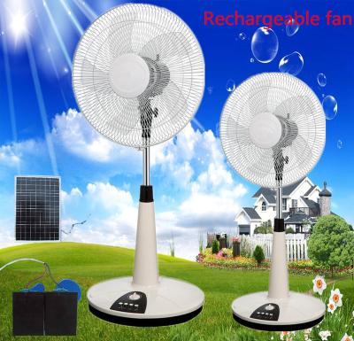 China Plastic Rechargeable AC / DC Standing Fan With Remote Control for sale