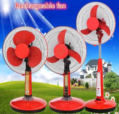 China 12 Inch 12V AC/DC Plastic Portable TABLE FAN/RECHARGEABLE SOLAR FAN for sale