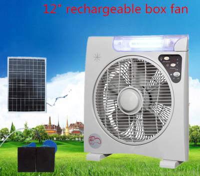 China Classicle Box Plastic Portable Rechargeable Fan for sale