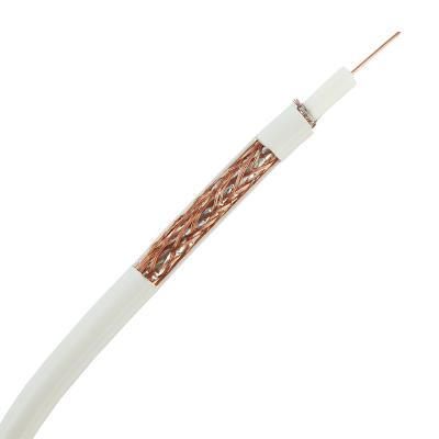 China High Quality Custom Bare Copper Communication Rg59 Rg6 Coaxial Cable With Steel Wire Outdoor Messenger for sale