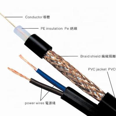 Cina OFC/CCC/CCA/CCS/TC RG59 Siamese Cable 2c Coaxial Cable With Power Cable in vendita