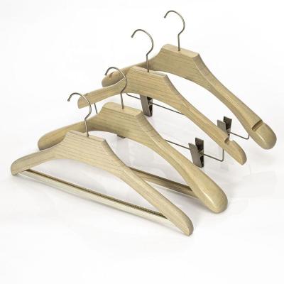 China CLASSIC hanger making boutique natural custom wholesale wooden suit hangers for sale