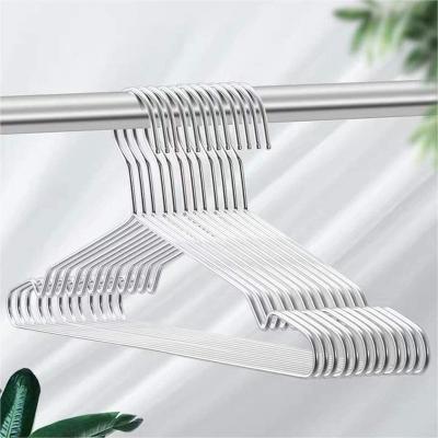 China Custom Made Simple Minimalist Durable Metal Metal Hanger Stainless Steel Coat Pole Suit Rack Hangers for sale