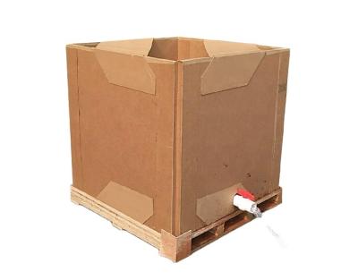 China Shipping Pack Packaging 1000L Disposable Box For Solid Particles Corrugated Paper Boxes IBC for sale