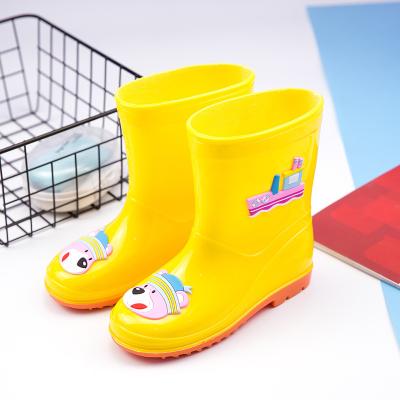 China Waterproof Rain Boots Kids Boy Girls Raining Boots PVC Water Shoes Kids Cartoon Shoes Waterproof Rainboots for sale