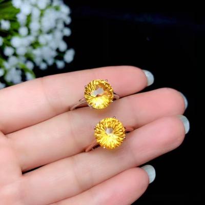 China The casual/sporty Brazilian lady citrine ring is beautiful in color. 925 Sterling Silver fire color is good for sale