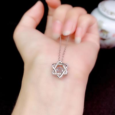 China Others 0.5Carat Moissanite Necklace Women's Jewelry 925 Sterling Silver Special Wholesale for sale