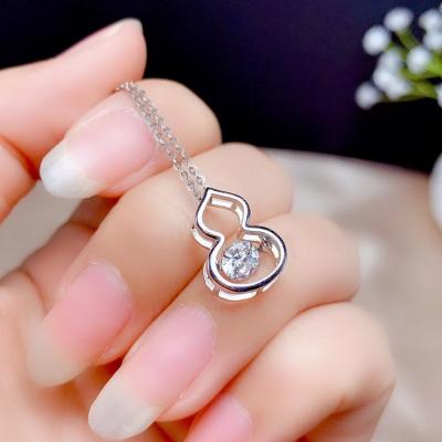 China Other Moissanite Necklace 0.5CT VVS Silver 925 Diamond Necklace For Women Wedding Party Gift Diamonds for sale