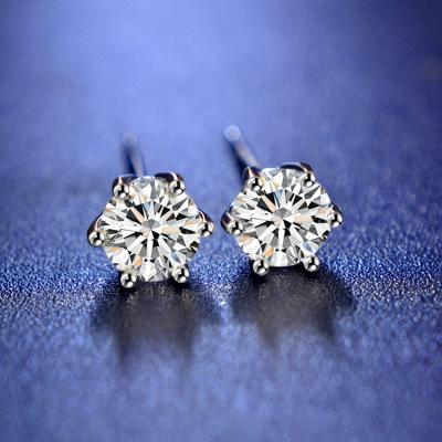 China Real Ethnic Moissanite Diamond Earrings With Gemstones 0.5 M. 925 High Jewelry Wedding Carat D Color Anna Silver Passion for sale