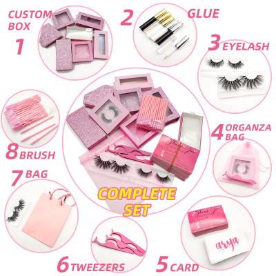 China glitter & 25Mm Fake 3D Mink Eyelashes Vendor With Custom Shimmery Logo for sale