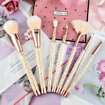 China Soft Hair 7 Pcs Makeup Brushes Private Label Makeup No Brush Set No Private Label Factory Price for sale