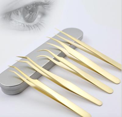 China Luxury Private Label Rainbow Diamond Grip Straight False Eyelash Extension Stainless Tweezers for sale