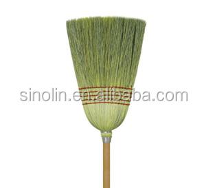 China Garden Sorghum Straw Corn Broom With Wooden Handle For Sale for sale