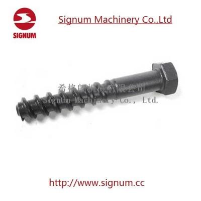 China Black Dioxide Hexagon Head Railway Screw Spike for Railroad Maintenance for sale