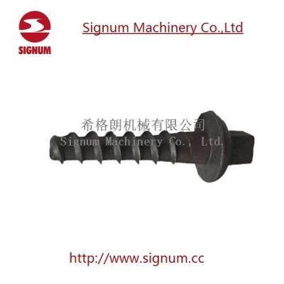 China Plain Oil Track Spike, Square Head Railway Screw Spike,Railroad Coach Screw Spike for sale