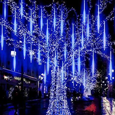 China LED Meteor Shower Lamp 30cm 50cm 80cm 8 Tubes Outdoor Christmas Decoration Meteor Shower Waterproof Rain LED String Lights EU/US/AU/UK Plug for sale