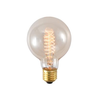 China G80 E27 40W Globe Brass Spiral Light Bulb for sale