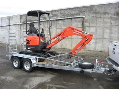 China Mini Truck Trailer 2000kgs Excavator Trailer for sale