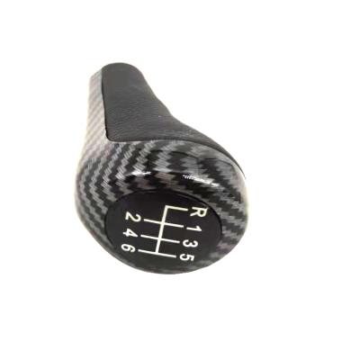 China Real Leather Black 5/6 Carbon Fiber Gear Shift Knob For BMW 1 3 5 6 Series E30 E32 E34 E36 E38 E39 for sale