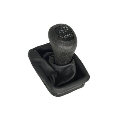 China Wholesale Car Auto Parts 5 Speed ​​Car Gear Shift Leather Black Level Cover Universal Gear Shift Knob For Benz for sale