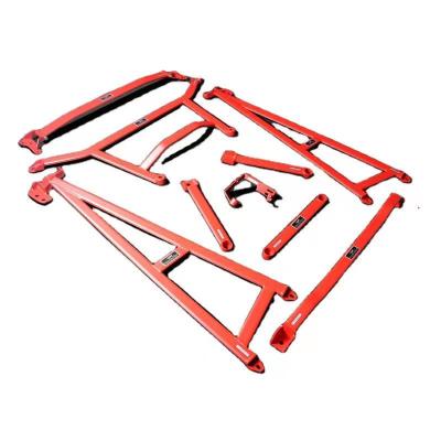 China Hot Sale Aluminum Alloy LVTU Aluminum CNC Machined Strut Tower Brace Kits Subframe Brace For Ford Mustang 2.3T 2015-2021 for sale