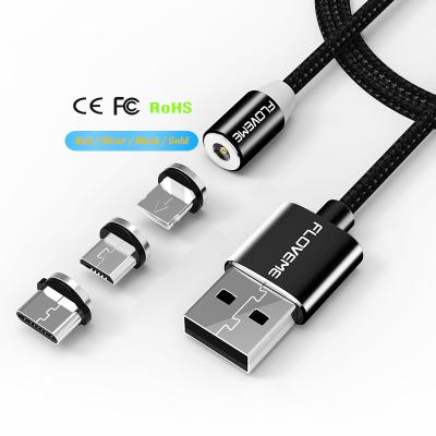 China 3 in 1 Charging Magnet Usb Cable Amazon Best Sellings 1 Sample OK Products 1M Led Magnetic Mobile Phone Charger Cable 3 in 1 Charging Magnet Usb Cable for sale