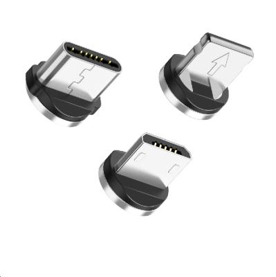 China Amazon Success RAXFLY Magnetic Round Plug Mini For Lighting Type C Usb Magnetic Micro USB Cable Connector for sale