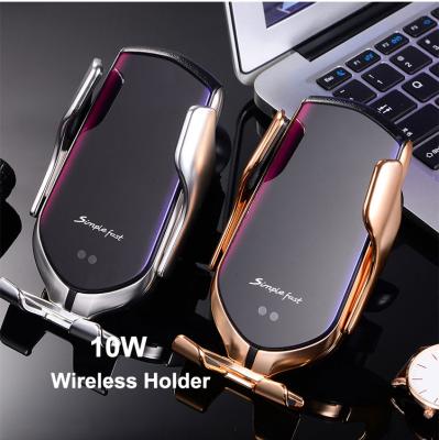 China Custom Universal Fast Charging Mobile Phone Car Holder Mount 10W Air Vent Amazon Logo FLOVEME Mobile Phone Car Mount Wireless Charger Best Fast Charging for sale