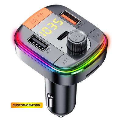 China Hot Selling Amazon Amazon OK Sample Fast Car Phone Charger 1 Mp3 Fm Palladium Transmission Car Mobile Charger With Type--C Interface Charger Custom Accept for sale