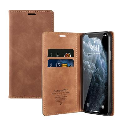 China Multifunctional Anti-fall Amazon Hit Cell Phone Cover For iPhone Cell Phone Leather Case With Card Slot for sale