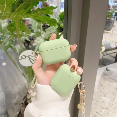 China Lightweight Luxury Cover for Airpods pro Case with Daisy Flower Keyring Silicone Headphone Case for AirPods 1/2/pro for sale