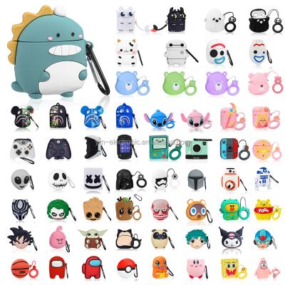 China Cute 3D Silicone Case Silicone Cases Anime Cartoon For Airpods For Men Women Girls Shape Funny Design 3d Animal Case For Airpods for sale