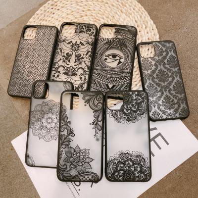 China 2021 New Luxury Anti-fall Laser Cutting Printer Case For iPhone 11 12 PRO Max Transparent TPU PC Phone Case for sale