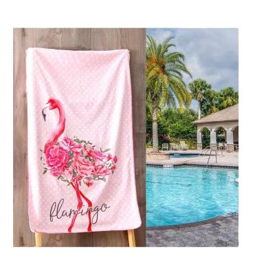 China QUICK DRY custom microfiber printed beach towel design logo 220-260 gsm beach towel for sale