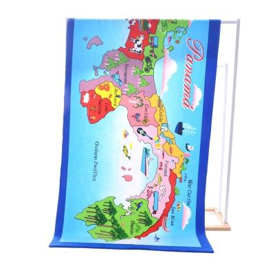 China Sublimation Printing Microfiber Beach Towel Travel Towel QUICK DRY Custom Colorful Swimming Towel for sale