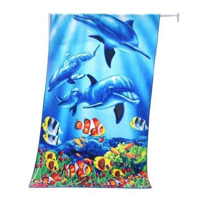 China Customized Active Printing QUICK DRY Microfiber Water Absorbent Quick Drying Beach Towel Beach Towel for sale