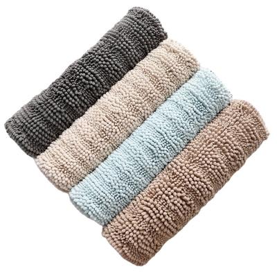 China 2022 Washable Newest Soft Factory Customized Non Slip Chenille Rug Bath Mats for sale