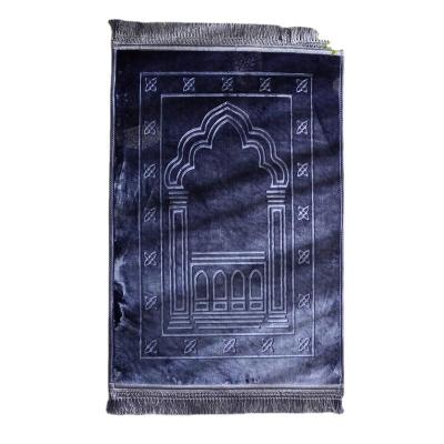 China Non-slip Super Soft Muslim Rug Thick Blanket Portable Printed Cheap Durable Raschel Prayer Mat for sale